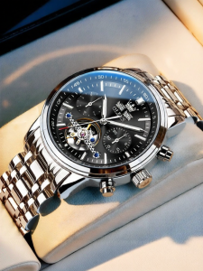 OLEVS | Automatic Mechanical Watch Multi-Function Night Light Steel Band