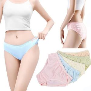 5 Pcs Disposable Panties Ladies Pure Cotton Sterile Travel Trip Shorts Portable Pregnant Panty