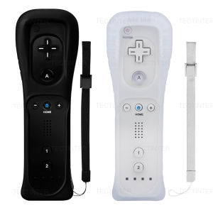 Tectinter | 2 in 1 Wireless Bluetooth Remote Controller For Wii Wii U Controle Optional Motion Plus Gamepad Nunchuck Set With Silicone Case