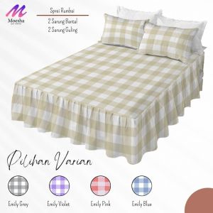 Sprei Rumbai 180x200 Promo Murah King Size 2 Sarung Bantal 2 Sarung Guling