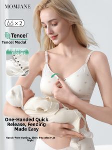 Mom Jane | Pregnant Nursing Bra Front Opening Padded Wireless Maternity Bras Spring Summer