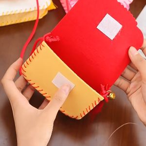 MOMO Childrens Handmade DIY Bag Cartoon Purse Sling Cloth Bag(Delivery Meterial Bag)