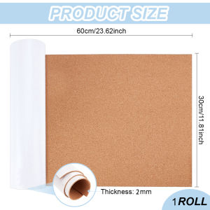 1 Roll Self-Adhesive Cork Sheet – Multipurpose Cork Roll for Bulletin Boards Wall Decor DIY Crafts & Party Decorations