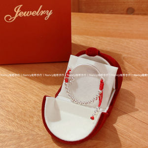 Red String Pure Silver Baby Bracelet Chinese Style Childrens Full Moon Hundred Days Birthday Gift Original Design Jewelry