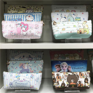 New Corner Simple Trapezoidal Large Capacity Printed Stationery Pencil Case Storage Student Learning Supplies Pencil Box