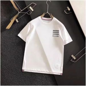 PAZHAOLANG | Plus Size 4-Bar Short Sleeve Cotton T-Shirt for Men