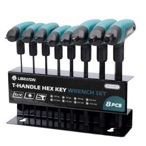 LIBRATON เมตริก Hex Key T-Handle Set 2.0 มม.-10 มม.T-Handle Allen ประแจชุด Storage Rack ยาว shank สําหรับซ่อมรถยนต์