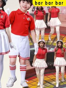 ชุดการแสดงเต้นเด็กหญิงทีม Barbarbarbar ชุดการแสดงกีฬาเปิดงานร้องคาราโอเกะ ชุดการแสดงเด็กชายและเด็กหญิง