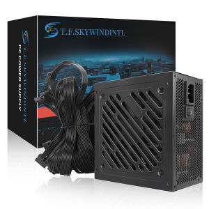 T.F.SKYWINDINTL(TFSKYWINDINTL) | 600W ATX 80 Plus Bronze Non-Modular Gaming Power Supply 110/220V Full Voltage Active PFC Desktop Computer PSU for PC & Server