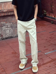 Quick Dry Ice Silk Mens Summer Thin Straight Leg Cleanfit Cool Feeling Casual Pants American Soft Shell Jacket Trousers