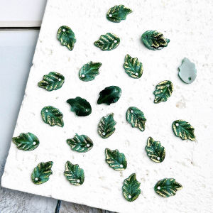 ชาร์มตกแต่งเล็บเรซิ่นรูปใบไม้ประดับทองคำเปลว 3 มิติ 60 ชิ้น ดีไซน์สร้างสรรค์แบบเจาะรู สีสันสดใส สำหรับตกแต่งเล็บ DIY