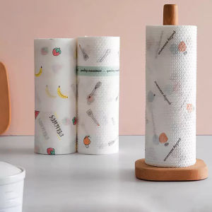 ผ้าเช็ดทำความสะอาดครัว 1 ชิ้น ผ้าเช็ดจานแบบใช้แล้วทิ้ง ไม่ต้องใช้น้ำยาขัด ผ้าเช็ดจานแบบไม่ทอ ปลอดภัยต่อสิ่งแวดล้อม