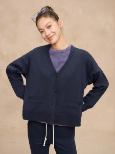 Champion | Womens Pure Color V-neck Cardigan Sweater