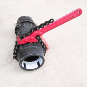 Small Chain Wrench Quick Installation Pipe Fitting PE Water Pipe Tightening Chain Tube Wrench Hand Tool Cast Steel Manual