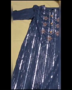 [Ready SG Stock M L 2XL ] Embroidered Straight  Kurta Pant &  Mul Cotton Dupatta 3 Pcs Punjabi Suit [Indian Dresses]