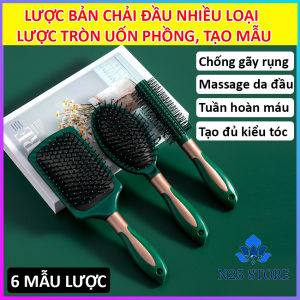 Lược Chải Đầu Gỡ Tóc Rối Lược Tròn Uốn Phồng Tóc Lược Sườn Cong Tạo Kiểu Tóc – Chải Êm Ái Không Gây Đau Da Đầu Chống Gãy Rụng Tóc Giúp Massage Thư Giãn Tay Cầm Chống Trượt Chất Liệu Cao Cấp