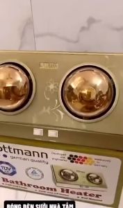 Đèn sưởi nhà tắm KOTTMAN CAO CẤP 3 bóng chống lóa mắt