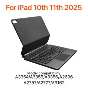Bluetooth Magic Keyboard Case For iPad 2025 A16 11 inch 10th Generation 2022 Tablet Case Arabic Spanish Italian French Keyboard