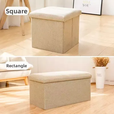 JXinJie | Multifunctional Foldable Cotton and Linen Storage Stool