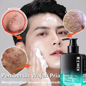 Mens Face Wash Sabun Muka Pria Untuk Kulit Kusam kontrol minyak Pori-pori bersih pembersih wajah pelembab 160g