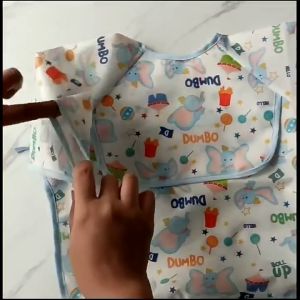 Bib Anak Karakter Disney Series / Bib PANJANG Lengan PANJANG / Celemek Anak Lengan Panjang / Celemek Makan Bayi Karakter Kartun