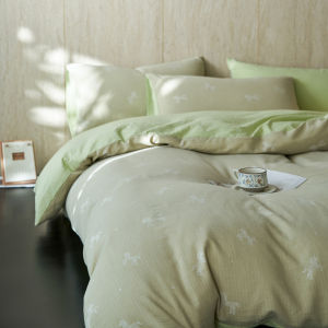 MANSHIAN | Color-woven Jacquard Water-washed Cotton High-end Bedding Set