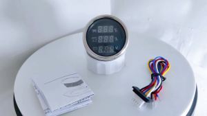 ELING 52mm 3in1 Multi-Function Digital Gauge Water Temp Oil Level Oil Pressure Holding Tank Gauge Voltmeter Tachometer