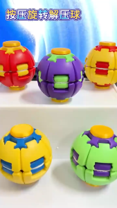 Bóng Ấn 3D Giảm Stress Fidget Spinner Bấm Nhấn Xoay Gyro Spin Ball 360 Độ Đồ Chơi Trẻ Em Con Quay