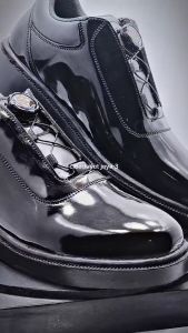 sepatu pdh tali putar kilap I TNI POLRI DISHUB SECURITY I CIBADUYUT JAYA - Bahan Material Semi Kulit Kilap Anti Semir Premium