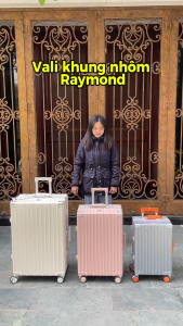 Vali SUNNY Raymond - vali khung nhôm nhựa PC + ABS - ngăn đựng cốc cổng sạc tiện ích 20/24/28 inch