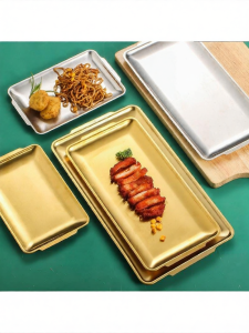 MOLORE | Golden 304 Stainless Steel Square Serving Platter