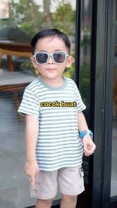 Kaos Anak Stripe Striped Garis Salur Maysara 1 2 3 4 5 Tahun