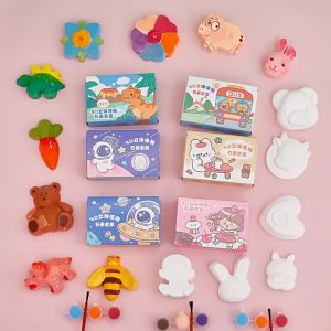 💎💫GROCELY💫 💎 DIY 1 SET MAINAN EDUKASI ANAK GYPSUM PAINTING 3D / GYPSUM MEWARNAI 3D MINI KIT UNTUK ANAK / MAINAN EDUKASI MEWARNAI GYPSUM 3D UNTUK ANAK