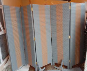 Ready Sketsel Partisi pembatas penyekat ruangan Portable Screen Rotan Sintetis