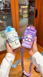 กระติกน้ำเก็บอุณหภูมิ หลอดเด้ง Sanrio ลิขสิทธิ์แท้ 380ml สแตนเลส316