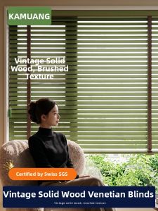 KAMUANG | Retro Wood Venetian Blinds Sun Block