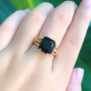 CINCIN EMAS HITAK SAFIR BATU GIOK TITANIUM ANTI LUNTUR