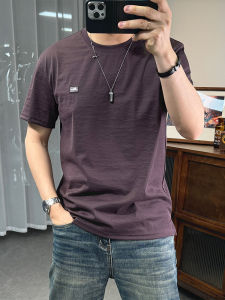 Áo Thun Nam Tay Ngắn Cotton Lanh Mỏng Mùa Hè Cổ Tròn Ôm Vừa Vặn Thoáng Khí Chất Lượng Cao Cấp Thương Hiệu