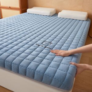 New 2025 Winter Thickened Lamb Velvet Soybean Mattress Milk Velvet Soft Pad for Home Bedroom Dormitory Non-Installable Polyester Fiber
