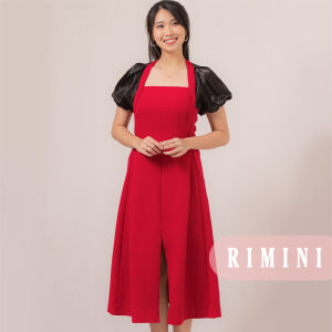 RIMINI - Dress Cewek Gaun Pesta Dua Warna Berlengan Squareneck Size Xs-XL - Mariette Dress 85873
