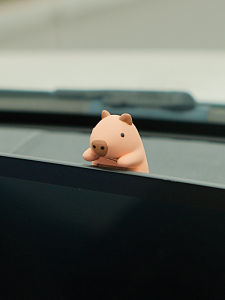 Capabala Car Interior Decoration Ornament Lying Screen Cute Automobile Instrument Panel Display Screen Decoration Car Capybara
