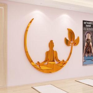 Pilates Yoga Classroom Wall Decoration Hanging Painting Stickers Wall Stickers Dance Gym Pavilion of Regimen Background Wall Self-Adhesive