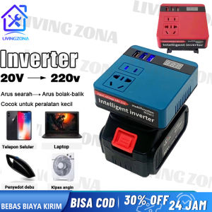 100W Inverter 18V-220V Baterai Makita soket konverter daya multifungsi 3 USB Pengisi daya cepat
