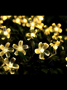 ☀️Life Core☀️ Solar Cherry Blossom String Lights with 300/100/20 LED Outdoor Solar Fairy Flower Lights Outdoor Garden Lawn Wedding Party Light