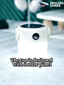 SMILING SHARK LY8300 LED Camping Light 3Mode Solar Energy Type-c Rechargeable Camping Lamp Waterproof Outside Camping Working Lighting