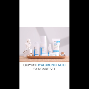 Hyaluronic Acid Skincare 5pc Set Facial Kit Hydrating Rejuvenating Firming Moisturizing Beauty Radiant Women Pamper Gift