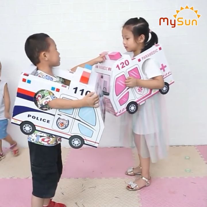 Đồ chơi hóa trang cho bé tự lắp ghép làm hộp mô hình xe ô tô bằng giấy bìa  carton | Lazada.vn