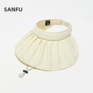 SANFU | Hollow-top Color-blocking Wide Brim Sun Hat