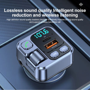 Kebidumei | Bluetooth 5.1 FM Transmitter Car Charger 20W PD USB-C Fast Charger Car Radio with Mic for Wireless Hands Free Call MP3 Player