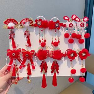 Hot Sale FunFindsS กิ๊ปติดผมสไตล์จีนสำหรับเด็ก